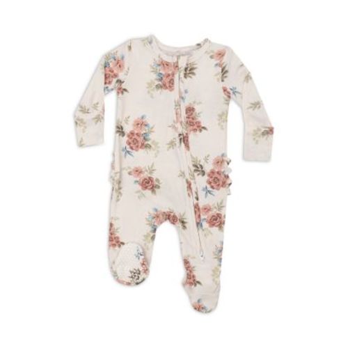 Girls' Romantic Roses Zip Footie - Baby