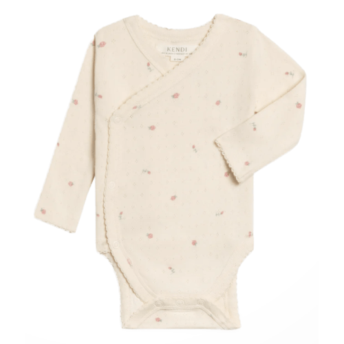 Colored Organics - Rose Pointelle Kimono Bodysuit