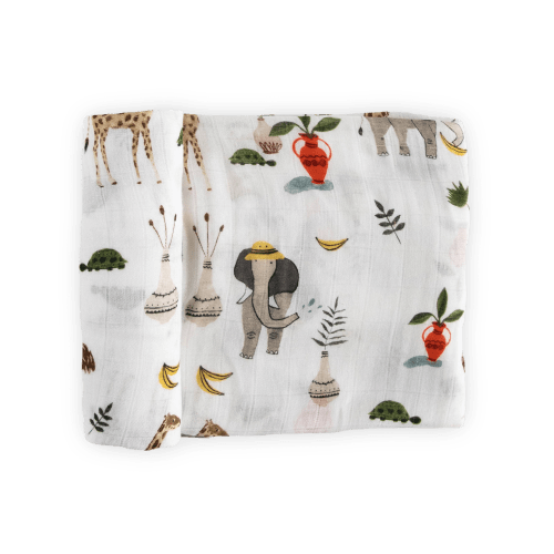 Deluxe Muslin Swaddle Blanket - Safari Social