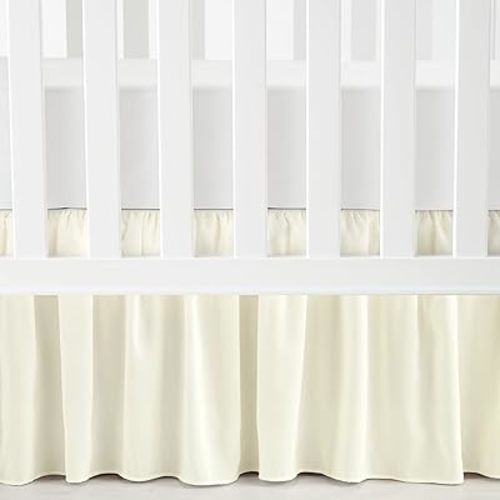Lush Decor Ruffle Crib Skirt, 16" Drop, Ivory