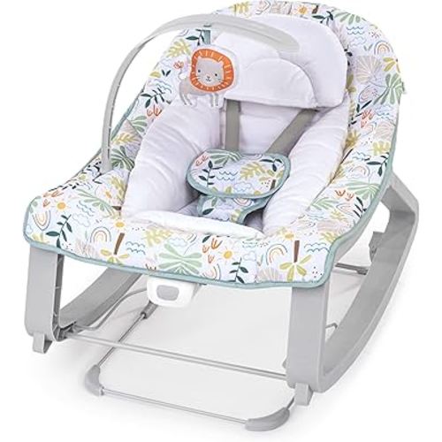 Ingenuity Keep Cozy 3-in-1 Grow with Me Vibrating Baby Bouncer Seat & Infant to Toddler Rocker, Vibrations & Toy Bar, 0-30 Months Up to 40 lbs (Madi)