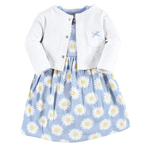 Hudson Baby Baby Girls' Cotton Dress and Cardigan Set