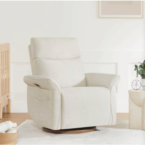 Vinca Power Swivel Nursery Glider Recliner with Power Lumbar & Headrest