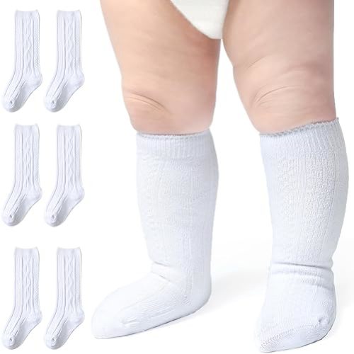 Baby Knee High Socks 6 Pairs