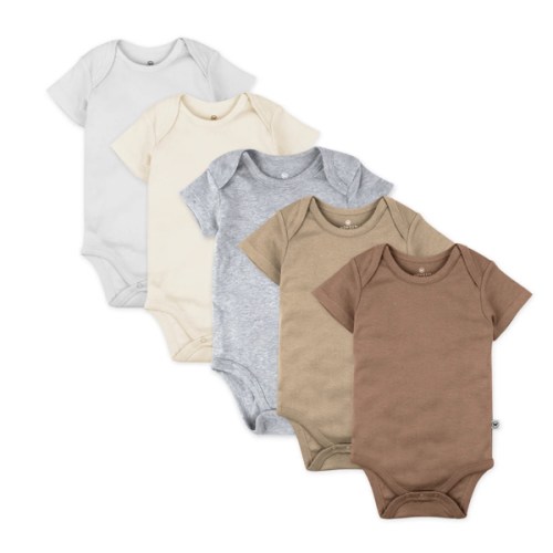5-Pack Organic Cotton Short Sleeve Bodysuits | Honest Baby Clothing