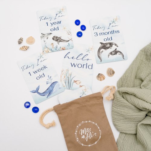 Baby Milestone Cards - Ocean