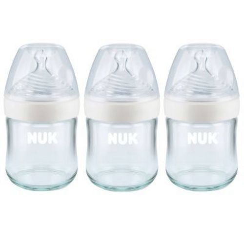 Nuk Glass Baby Bottles - 4 Fl Oz/3pk