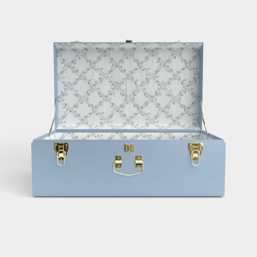 Grand Trunk - Light Blue - Timeless Trellis / Embroidery