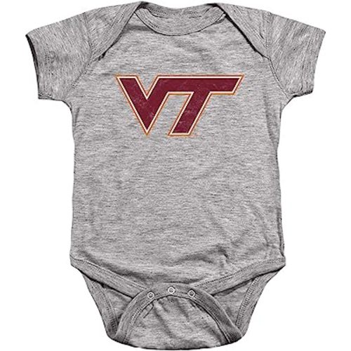 Virginia Tech Official Distressed Primary Unisex Infant Snap Suit for Baby