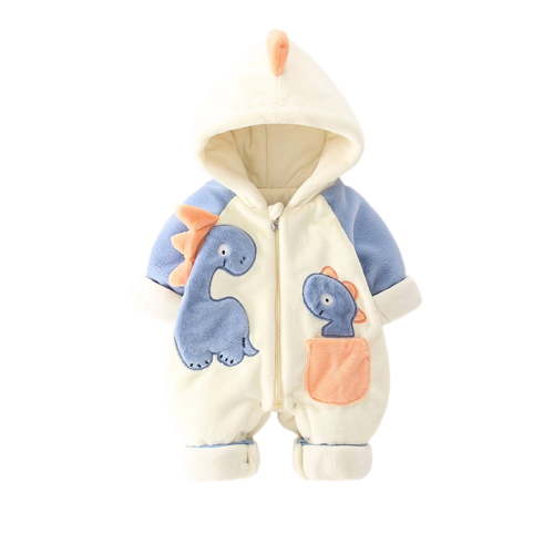Beautyzll Baby Newborn Boys Girls Winter Warm Ear Hooded Romper Jumpsuit Jacket Overcoat Thick Down Coat 0-24 Months