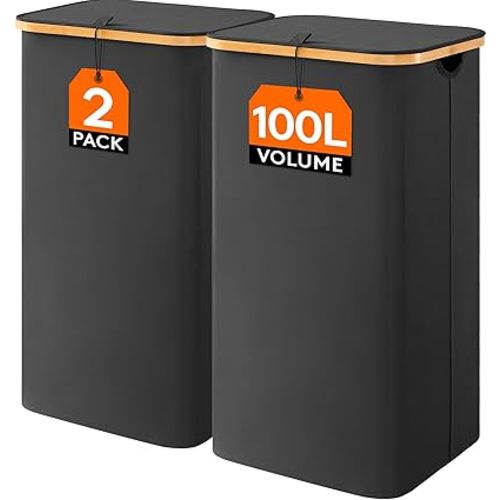 100L Laundry Basket with Lid