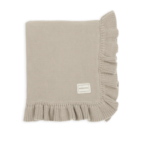 Ruffle Beige Blanket · Minicoton