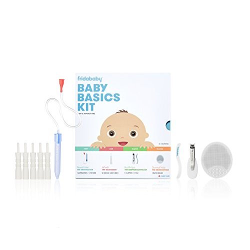Frida Baby Baby Basics Kit|Includes NoseFrida, NailFrida, Windi, DermaFrida + Silicone Carry Case
