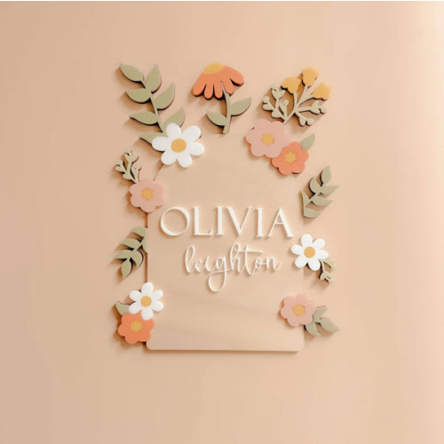 Garden Bloom Name Plaque