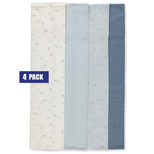 Baby Boy Carter's 4-Pack Receiving Blankets Color: Blue Airplane Stripe Size: N/A