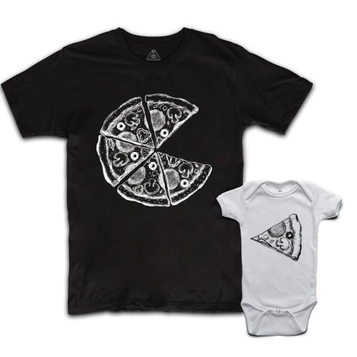 Pizza And Pizza Slice Dad&amp;Me Matching T-Shirts
