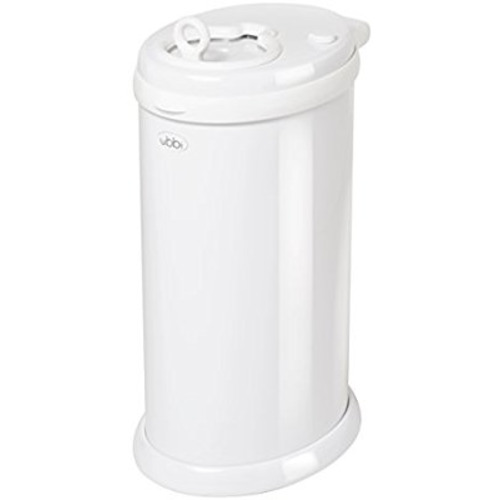 Ubbi Steel Odor Locking, No Special Bag Required Money Saving, Awards-Winning, Modern Design, Registry Must-Have Diaper Pail, White