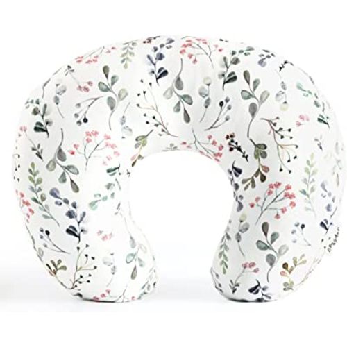 GRSSDER Nursing Pillow Cover Stretchy Minky Removable Nursing Covers for Breastfeeding Pillows, Stylish Flora Pattern