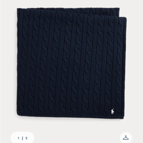 Cable-Knit Cotton Baby Blanket