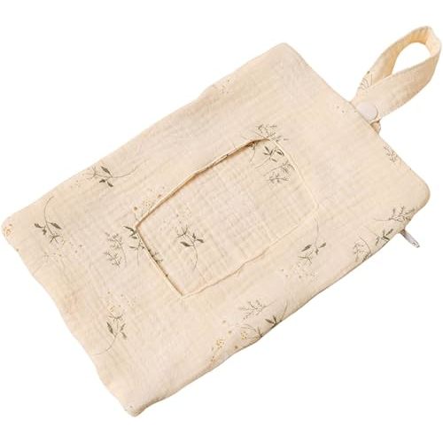 Baby Wipe Holder Portable Wipe Dispenser Strollers Storage Bag Container Double Layer Travel Carry Case for Diapers