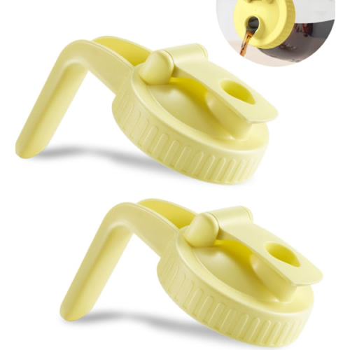 2 Pack Wide Mouth Mason Jar Lids V-Shaped with Handle, Mason Jar Pour Spout Lid with Extended Flip Lid Easy to Open, Airtight Leak Proof and Durable