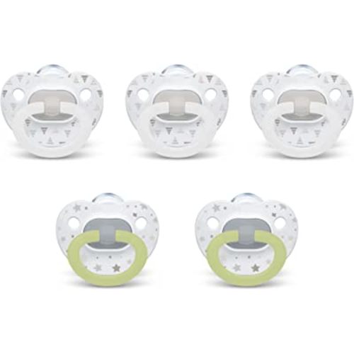 NUK Fashion Orthodontic Pacifiers, 0-6 Months, Timeless Collection, Amazon Exclusive, 5 Pack