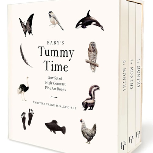 Baby's Tummy Time Book Box Set: A 3-Book Box Set of High-Contrast Art for Visual Stimulation at Tummy Time (Tabitha Paige Children's Book Series)