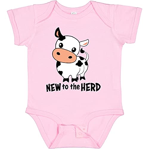 inktastic New To the Herd Cute Cow Baby Bodysuit