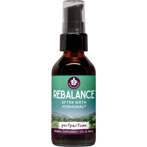 WishGarden Herbs ReBalance After Birth Hormonal - Plant-Based Herbal Supplement with Vitex Berry & Motherwort Supports Healthy Postpartum Hormone Levels and Postnatal Hormone Balance, 2oz