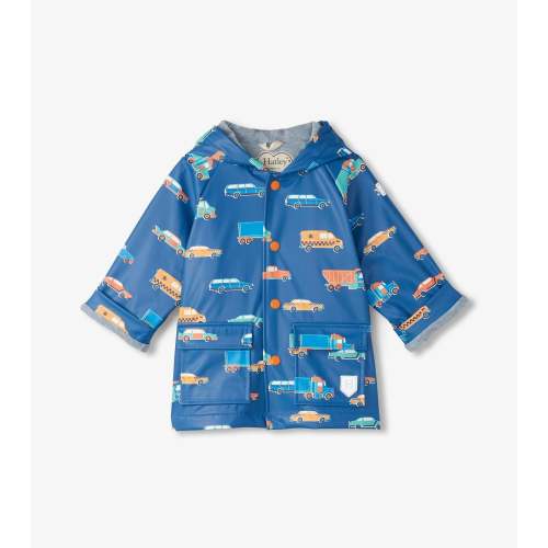 Baby & Toddler Boys Driving Cars Button-Up Rain Jacket