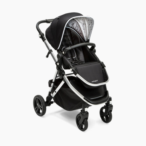 Mockingbird Single Stroller - Black Handlebar, Black / Watercolor Canopy 2.0