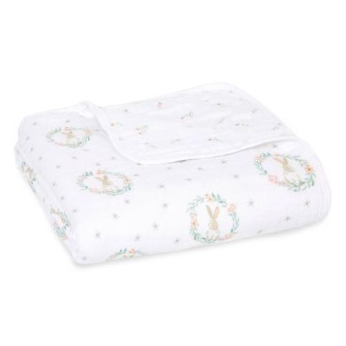 Aden + Anais Essentials Muslin Blanket - blushing bunnies