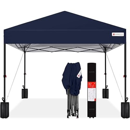 Best Choice Products 10x10ft Pop Up Canopy Tent, Blue