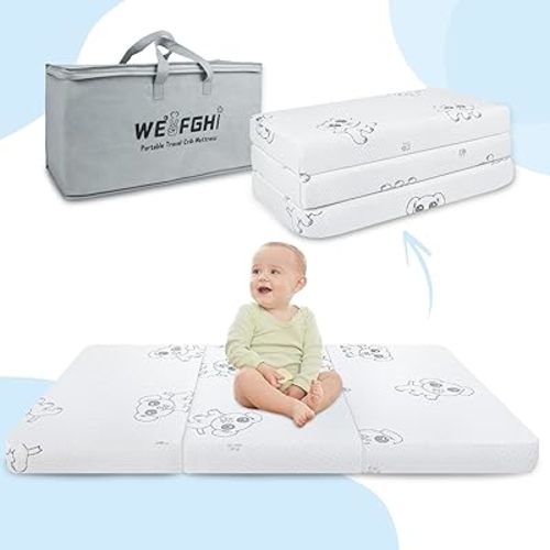 Pack and Play Mattress for Crib Toddler 38x26 Memory Foam Pack N Play Mattresses for Baby Portable Trifold Pack N Play Mattress for Travel