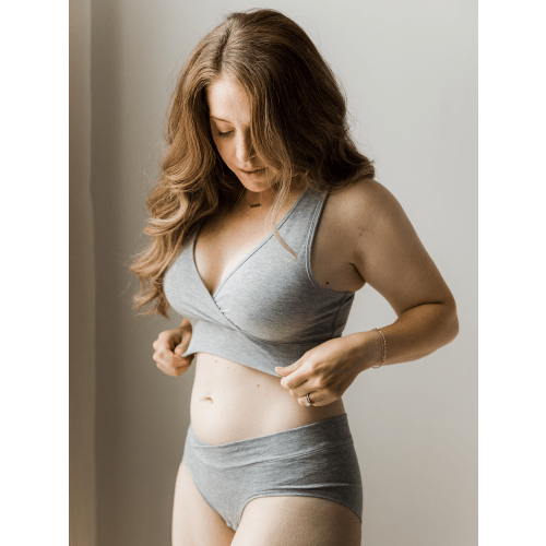 French Terry Racerback Nursing & Sleep Bra | Black