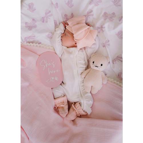 Frill Zip Romper | Milk Rib Pointelle