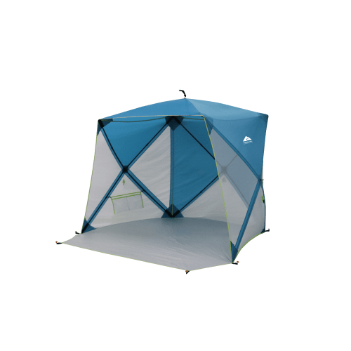 Ozark Trail 6.8 ft x 5.9 ft Pop-up Beach Shelter, Blue