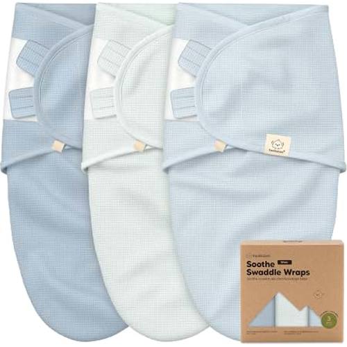 Amazon.com: 3-Pack Organic Swaddles for Newborns, Baby Swaddles 0-3 Months (Glacier) | Newborn Swaddle Sleep Sacks, Soft Cotton, Infant, Baby Swaddle Wraps, Girls, Boys, Large Hook & Loop Closure