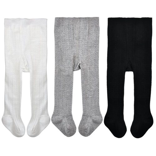 EPEIUS Baby Girls Tights Cable Knit Leggings Stockings Cotton Pantyhose for Newborn Infants Toddlers 3/6 Pack