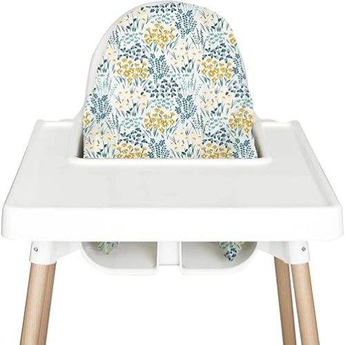 Highchair Cushion Cover for Inflatable Cushion, Compatible for IKEA Antilop Highchair, High Chair Accessories Stain-Proof and Wipeable Cushion Cover (Cushion NOT Included)(Inthemeadow)