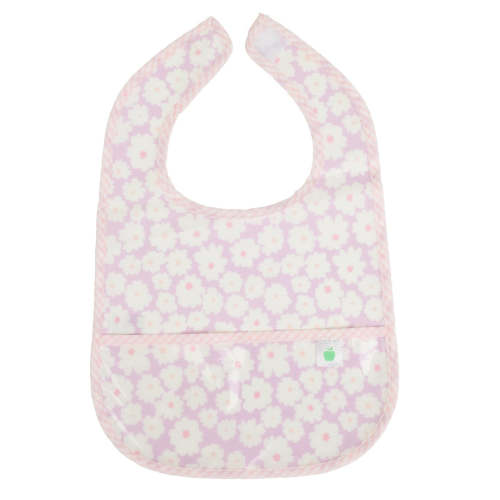 The Wipe It Bib in Lavender Daisies