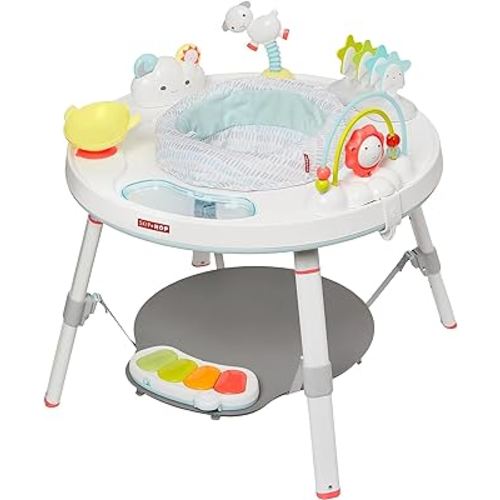 Skip Hop Baby Activity Center: Interactive Play Center with 3-Stage Grow-with-Me Functionality, 4mo+, Silver Lining Cloud