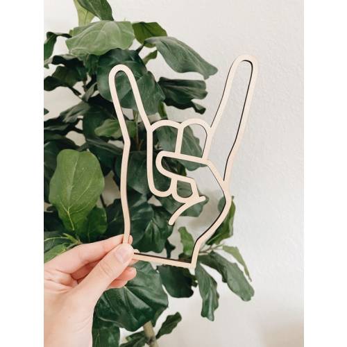 Rock and Roll Theme Room , Rock On Hand Sign, Rocker Kids Room Decor, Cool Room Decor, Band Room, Wall Decor Hanging