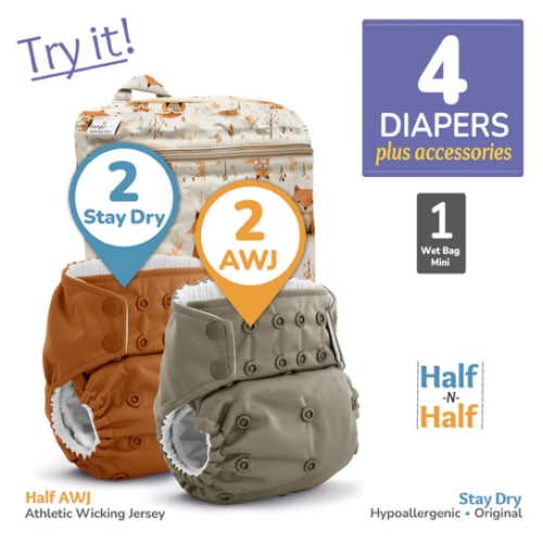 Cloth Diaper Bundle - Try It! | Rumparooz G3 Stay Dry Original + AWJ :