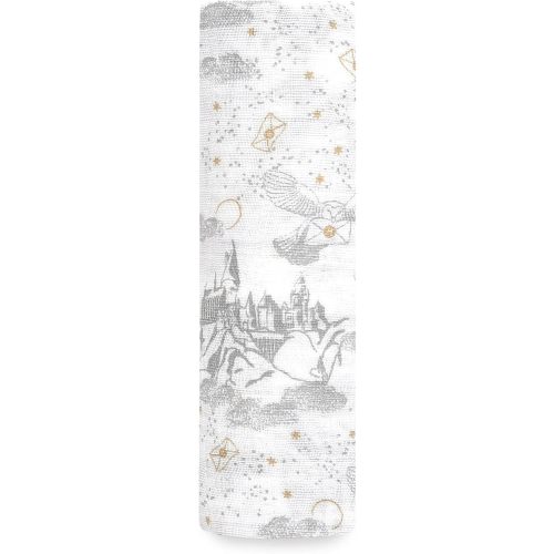 aden + anais Harry Potter Swaddle Blanket, Boutique Muslin Blankets for Girls & Boys, Baby Receiving Swaddles, Ideal Newborn & Infant Swaddling Set, Perfect Shower Gifts, Single, Harry Potter