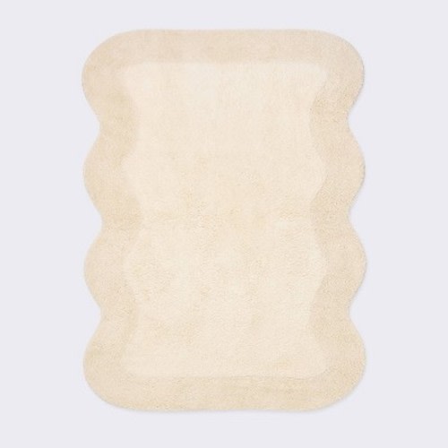 4'x6' Area Rug - Wave Edge/Cream - Cloud Island™