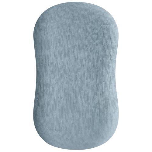 Konssy Muslin Baby Lounger Cover 1 Pack, 100% Cotton Newborn Lounger Sheets, Soft and Breathable Baby Nest Slipcover, Cover Only (Blue)