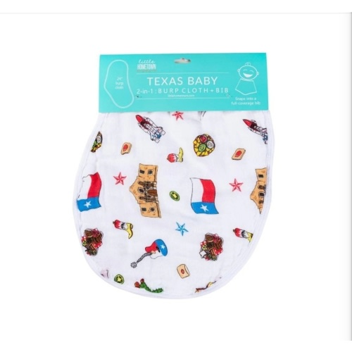Baby Burp Cloth & Bib Combo: Texas Baby | Shop Now – Little Hometown
