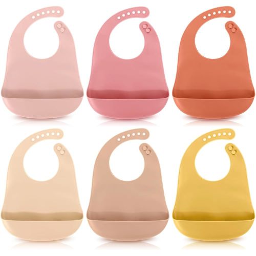 Mepase Silicone Bibs Waterproof Silicone Baby Bibs Soft Adjustable Baby Feeding Unisex Kid Eating Supplies