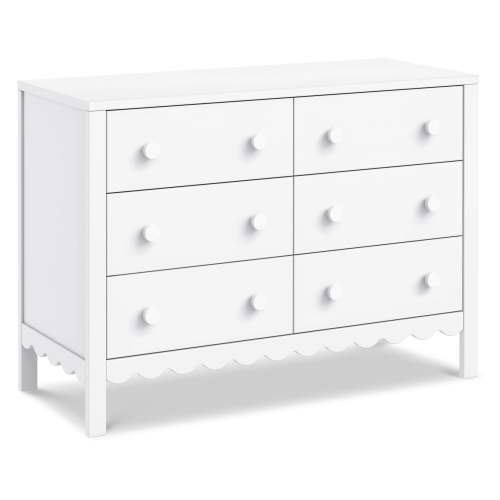 daVinci Sammy Scallop 6-Drawer Dresser in White